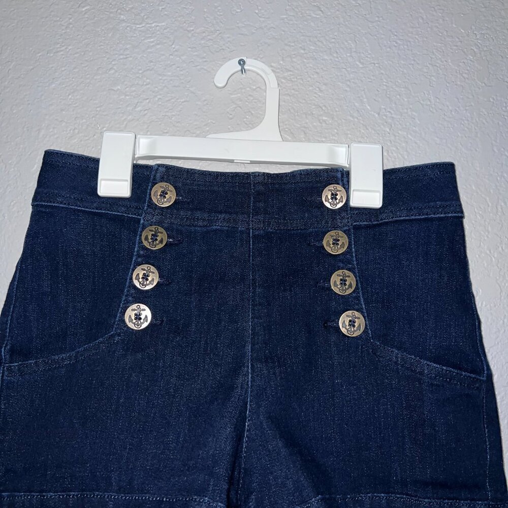 Express Denim Button Down Jean Shorts - Picture 2 of 5
